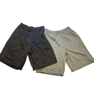 Academy Athletic Shorts 2 pair Dark/Light Gray Sz L Basketball Sports Gorpcore